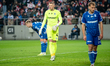 Goalkeeper Bartosz Mrozek plays during the game between KS Cracovia and Lech Poznan in Kra...