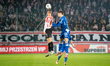 Martin Minchev and Kornel Lisman play during the game between KS Cracovia and Lech Poznan...