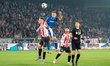 Michal Gurgul and Mikkel Maigaard play during the game between KS Cracovia and Lech Poznan...