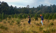 People visit the Christmas Tree Forest, located in the municipality of Amecameca in the St...