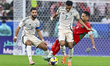 Mohamed Rabie Hrimat of Morocco and Musab Aljuwayr of Saudi Arabia are in action during th...