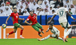 Karim El Berkaoui of Morocco and Ali Majrashi of Saudi Arabia are in action during the Gro...