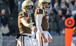 Geoffrey Jamiel (9) of the Lehigh Mountain Hawks and Hayden Johnson (1) of the Lehigh Moun...
