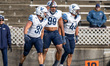 Shane Hartzell (31) of the Villanova Wildcats, Richie Kimmel (44) of the Villanova Wildcat...