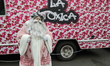 The artist Jose Miguel Moctezuma, known as Santa Iluminado, makes a tour in the Tepito nei...