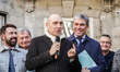 Undersecretary Alessandro Morelli attends the inauguration of the Italian headquarters of...