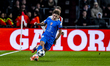 Atletico de Madrid forward Julian Alvarez plays during the match between PSV Eindhoven and...