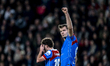Atletico de Madrid forward Alexander Sorloth celebrates the 1-3 goal during the match betw...