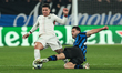 Enzo Fernandez of Chelsea FC contrasts with Sead Kolasinac of Atalanta BC during the UEFA...