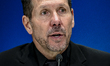 Atletico de Madrid trainer Diego Simeone is present during the match between PSV Eindhoven...