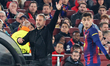 Hansi Flick coaches during the match between FC Barcelona and Eintracht Frankfurt, corresp...