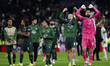 Manchester City players celebrate victory during the UEFA Champions League 2025/26 match b...