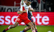 FC Utrecht forward Sebastien Haller and Nottingham Forest FC defender Murillo are present...