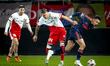 Nottingham Forest FC forward Arnaud Kalimuendo and FC Utrecht defender Mike Eerdhuijzen pa...