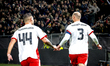 FC Utrecht defender Mike van der Hoorn scores the 1-1 during the match between FC Utrecht...