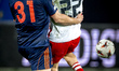 Nottingham Forest FC defender Nikola Milenkovic and FC Utrecht forward Miguel Rodriquez pl...