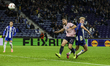 Busanello of Malmo and Vitor Froholdt of FC Porto are seen in action during the UEFA Europ...