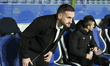 Coach of the Swedish team Malmo, Anes Mravac, gives instructions during the UEFA Europa Le...