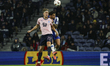Erik Botheim of Malmo and Jacob Kiwior of FC Porto are seen in action during the UEFA Euro...