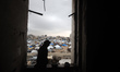 Tents serve as temporary shelters for displaced Palestinians after heavy rains in Gaza Cit...