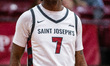 DASEAR HASKINS (7) of the St. Joseph's Hawks plays during an NCAA men's basketball game at...