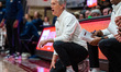 Steve Donahue, the head coach of the St. Joseph's Hawks, watches during an NCAA men's bask...