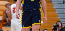 Editorial photo: KEVAIR KENNEDY (5) of the Merrimack Warriors reacts during an NCAA men's basketball game at Jadwin Gymnasium in Princeton, United States, on December 10, 2025  by Dan Squicciarini/NurPhoto