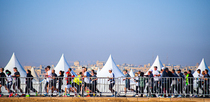Editorial photo: Runners participate in the Pyramids Half Marathon in Giza, Egypt, on December 13, 2025.  by Ahmed Mosaad/NurPhoto