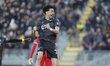 KIKE PEREZ of Venezia celebrates after scoring a goal during the Italian Serie BKT soccer...