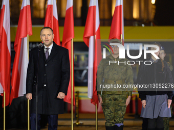 Poland's President Karol Nawrocki takes part in the 44th anniversary of the imposition of martial law in Warsaw, Poland, on December 13, 202... by Aleksander Kalka/NurPhoto