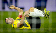 NAC Breda defender Boy Kemper plays during the match between NAC Breda and FC Utrecht at t...