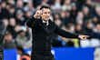Unai Emery of Aston Villa points during the Premier League match between West Ham United a...