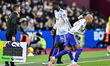 Donyell Malen of Aston Villa comes on for Amadou Onana of Aston Villa during the Premier L...