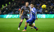 Craig Forsyth and Harry Amass watch the ball during the Sky Bet Championship match between...