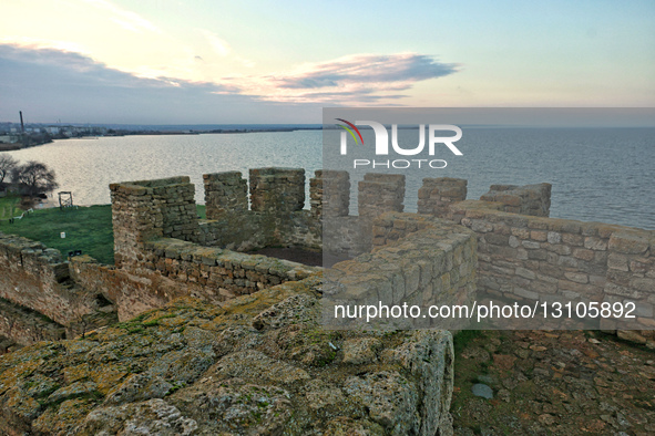 The view of the Dnister Estuary opens from the Bilhorod-Dnistrovskyi Fortress, also known as the Akkerman Fortress, in Bilhorod-Dnistrovskyi... by Nina Liashonok/Ukrinform/NurPhoto