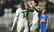 Evelyne Viens of A.S. Roma Femminile celebrates after scoring the goal to make it 3-0 duri...
