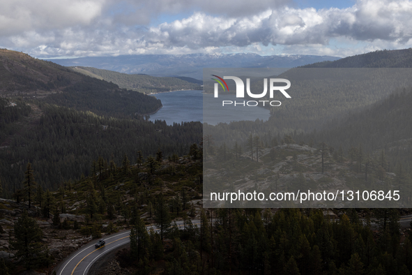 A December storm brings rain and fog, and little snow, to Donner Summit, near Truckee, California, on December 17, 2025.  by Penny Collins/NurPhoto