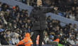 Manchester City F.C. manager Pep Guardiola gesticulates during the Carabao Cup Quarter Fin...