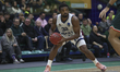 Retin Obasohan, #32 of BAXI Manresa, plays during the BKT EuroCup match between WKS Slask...
