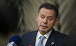 Portugal's Prime Minister Luis Montenegro arrives at the Europa Building in Brussels, Belg...