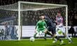 Sparta Rotterdam player Nokkvi Thorisson and Willem II Tilburg defender Raffael Behounek p...