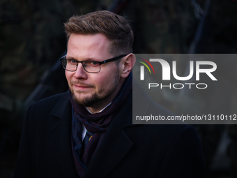 Michal Wos, an opposition MP, attends the ceremony marking the 44th anniversary of the pacification of the 'Wujek' coal mine in Katowice, Po... by Beata Zawrzel/NurPhoto