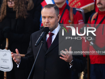 Karol Nawrocki, President of the Republic of Poland, speaks during the ceremony marking the 44th anniversary of the pacification of the 'Wuj... by Beata Zawrzel/NurPhoto