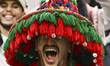 A fan of Morocco cheers during the FIFA Arab Cup 2025 final match between Jordan and Moroc...
