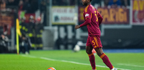 Editorial photo: Evan Ndicka of AS Roma in action during the Serie A Enilive match between AS Roma and Como 1907 at Stadio Olimpico on December 15, 2025 in Rome, Italy.  by Giuseppe Maffia/NurPhoto