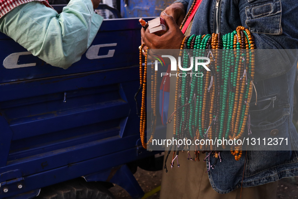 Egyptians and devotees of Ahl al-Bayt celebrate the birth anniversary of Imam Ali Zayn al-Abidin in the Sayyida Zaynab district of Cairo, Eg... by Doaa Adel/NurPhoto