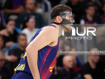 Joel Parra plays during the match between FC Barcelona and Kosner Baskonia Vitoria-Gasteiz, corresponding to round 17 of the Euroleague, at... by Urbanandsport/NurPhoto