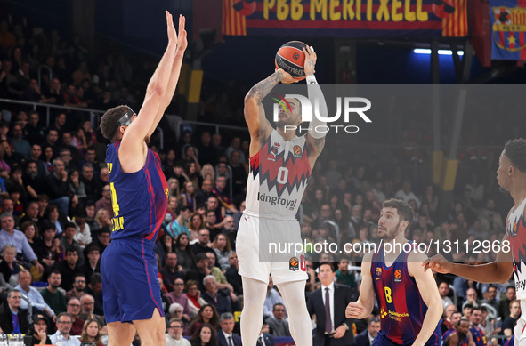 Markus Howard and Joel Parra play during the match between FC Barcelona and Kosner Baskonia Vitoria-Gasteiz, corresponding to round 17 of th... by Urbanandsport/NurPhoto