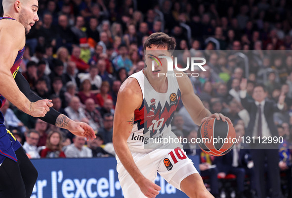 Matteo Spagnolo plays during the match between FC Barcelona and Kosner Baskonia Vitoria-Gasteiz, corresponding to round 17 of the Euroleague... by Urbanandsport/NurPhoto