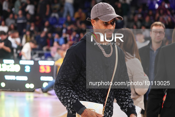 Marcus Rashford watches the game between FC Barcelona and Kosner Baskonia Vitoria-Gasteiz, corresponding to round 17 of the Euroleague, at t... by Urbanandsport/NurPhoto